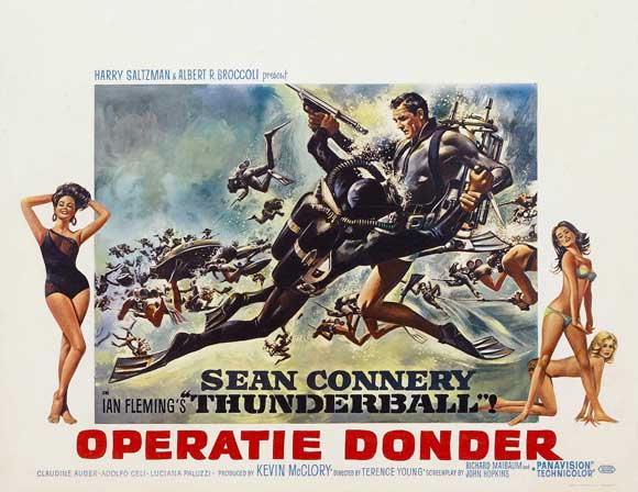 Pop Culture Graphics Thunderball Poster Movie Belgian 27 x 40 Inches - 69cm x 102cm Sean Connery Claudine Auger Adolfo Celi Luciana Paluzzi