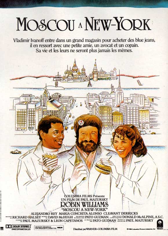 Pop Culture Graphics Moscow on the Hudson Poster Movie French 27 x 40 Inches - 69cm x 102cm Robin Williams Maria Conchita Alonso Cleavant Derricks