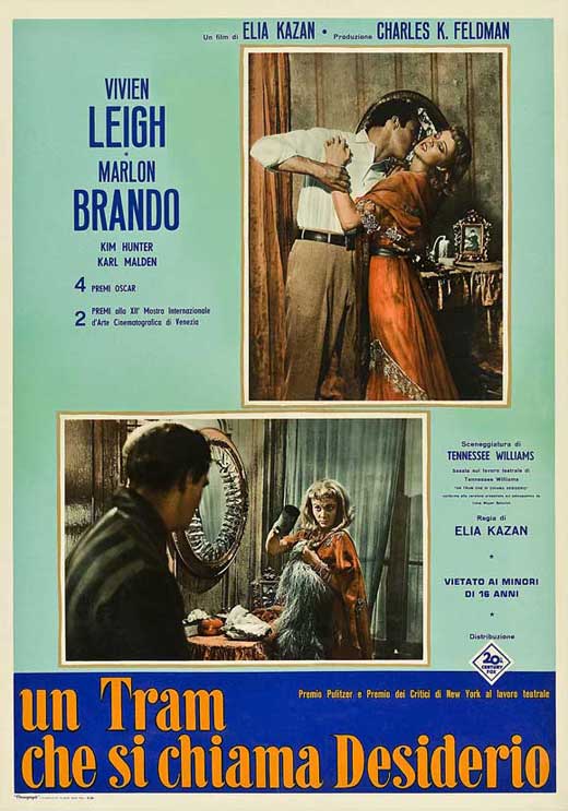 Pop Culture Graphics A Streetcar Named Desire Poster Movie Italian 11 x 17 Inches - 28cm x 44cm Vivien Leigh Marlon Brando Kim Hunter Karl Malden
