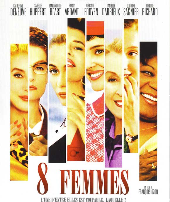 Pop Culture Graphics 8 Women Poster Movie French 11 x 17 Inches - 28cm x 44cm Danielle Darrieux Catherine Deneuve Isabelle Huppert
