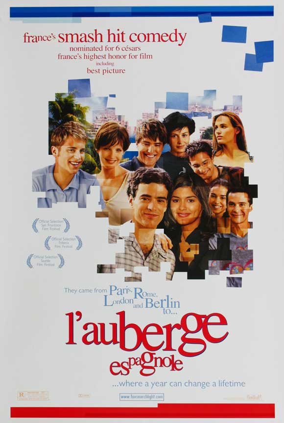 Pop Culture Graphics L' Auberge Espagnole Poster Movie French B 11 x 17 Inches - 28cm x 44cm Romain Duris Judith Godrche Audrey Tautou