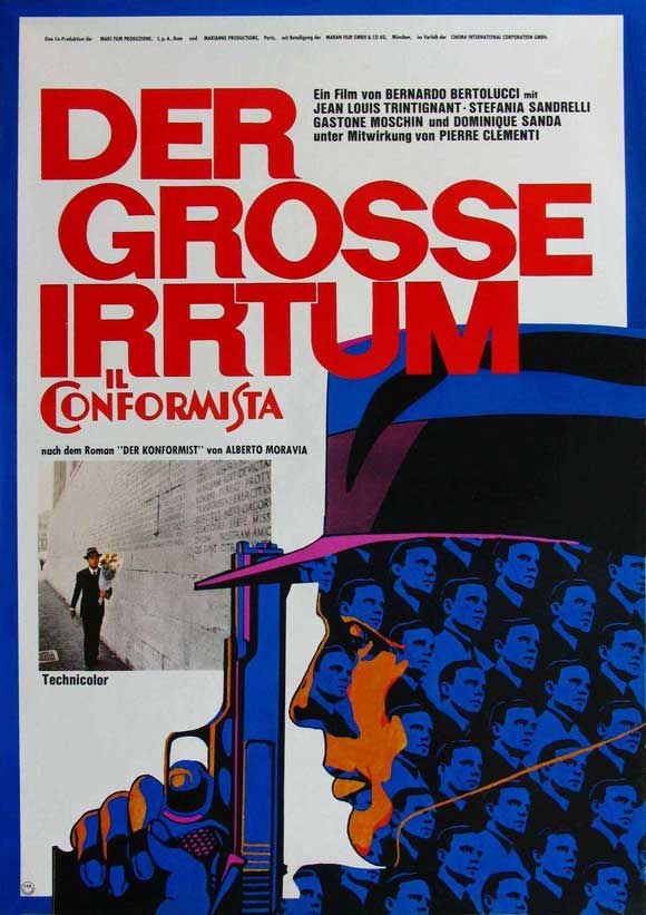 Pop Culture Graphics The Conformist Poster Movie German 11 x 17 Inches - 28cm x 44cm Jean-Louis Trintignant Stefania Sandrelli Gastone Moschin