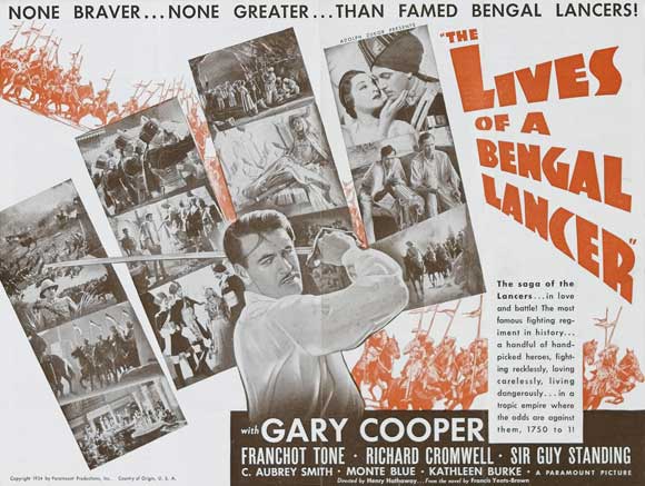 Pop Culture Graphics The Lives of a Bengal Lancer Poster Movie Half Sheet B 22 x 28 Inches - 56cm x 72cm Gary Cooper Franchot Tone Richard Cromwell