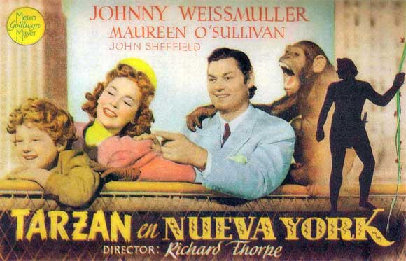 Pop Culture Graphics Tarzan's New York Adventure Poster Movie Spanish 11 x 17 Inches - 28cm x 44cm Johnny Weissmuller Maureen O'Sullivan