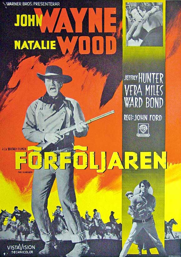 Pop Culture Graphics The Searchers Poster Movie Swedish 11 x 17 Inches - 28cm x 44cm John Wayne Jeffrey Hunter Vera Miles Natalie Wood