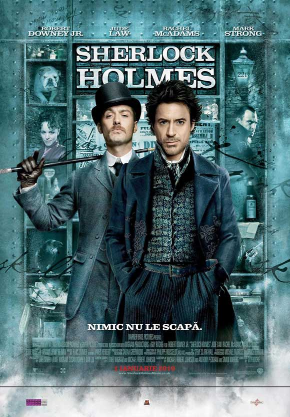 Pop Culture Graphics Sherlock Holmes Poster Movie Romanian 27 x 40 Inches - 69cm x 102cm Robert Downey Jr. Rachel McAdams Mark Strong Jude Law