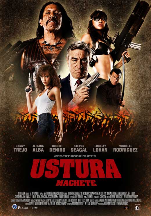 Pop Culture Graphics Machete Poster Movie Turkish 27 x 40 Inches - 69cm x 102cm Danny Trejo Michelle Rodriguez Jessica Alba Robert De Niro