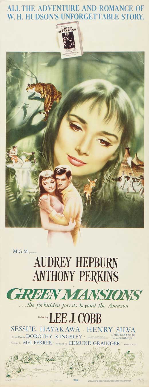 Pop Culture Graphics Green Mansions Poster Movie Insert 14 x 36 Inches - 36cm x 92cm Audrey Hepburn Anthony Perkins Lee J. Cobb Sessue Hayakawa