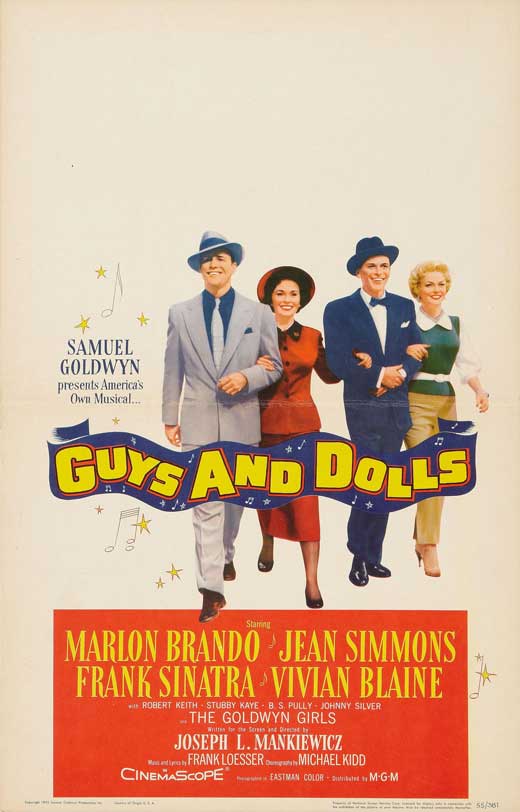 Pop Culture Graphics Guys and Dolls Poster Movie I 11 x 17 Inches - 28cm x 44cm Marlon Brando Jean Simmons Frank Sinatra Vivian Blaine