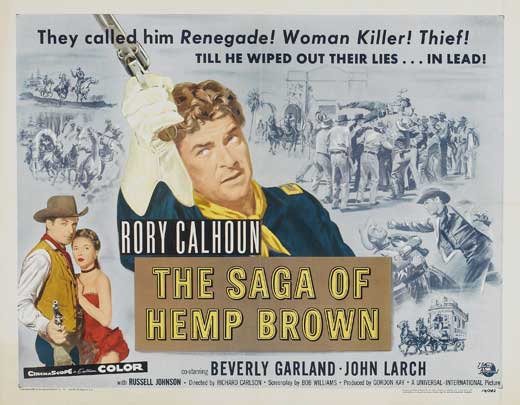 Pop Culture Graphics The Saga of Hemp Brown Poster Movie B 11 x 14 Inches - 28cm x 36cm Rory Calhoun Beverly Garland John Larch Russell Johnson