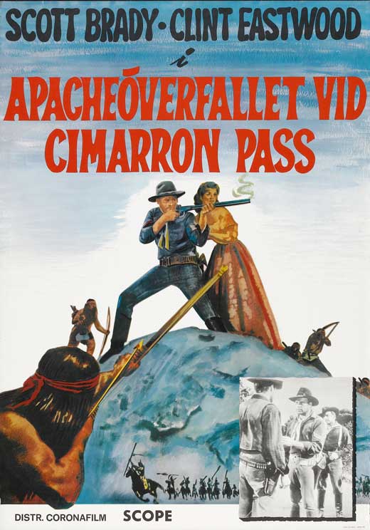 Pop Culture Graphics Ambush at Cimarron Pass Poster Movie Swedish 11 x 17 Inches - 28cm x 44cm Scott Brady Margia Dean Clint Eastwood Irving Bacon