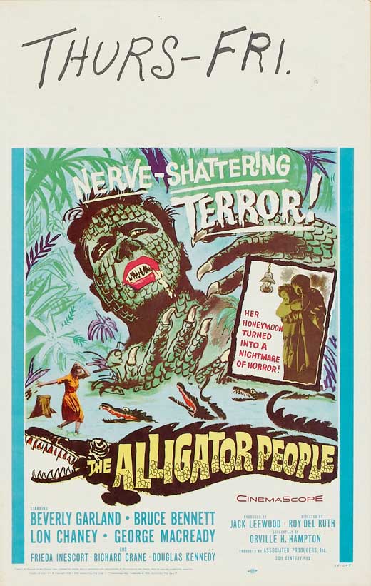 Pop Culture Graphics The Alligator People Poster Movie D 11 x 17 Inches - 28cm x 44cm Beverly Garland Bruce Bennett Lon Chaney George Macready