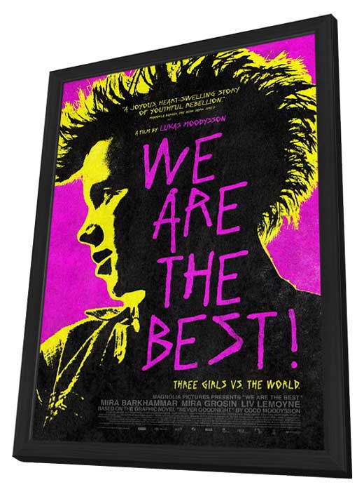 Pop Culture Graphics We Are the Best! Poster Movie in Deluxe Wood Frame 27 x 40 Inches 69cm x 102cm  Mira Barkhammar Mira Grosin Liv LeMoyne