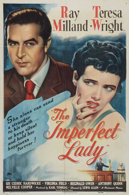 Pop Culture Graphics The Imperfect Lady Poster Movie Style A 11 x 17 Inches - 28cm x 44cm Ray Milland Teresa Wright Cedric Hardwicke Virginia Field