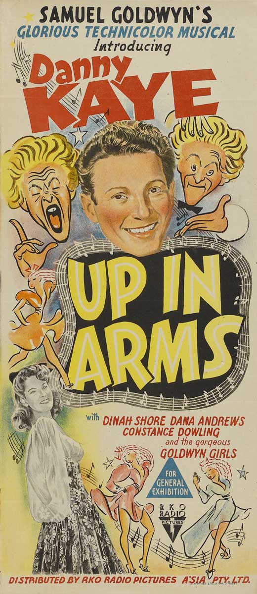 Pop Culture Graphics Up In Arms Poster Movie Australian Style B 13 x 30 Inches - 34cm x 77cm Danny Kaye Dinah Shore Dana Andrews Constance Dowling