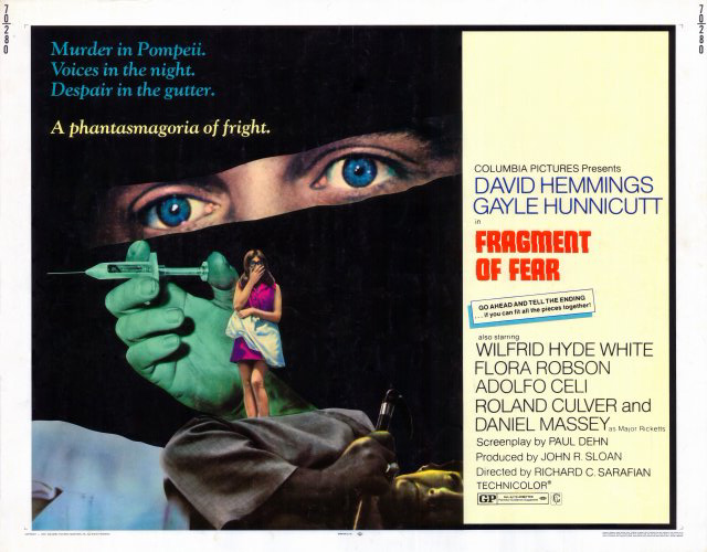 Pop Culture Graphics Fragment of Fear Poster Movie 11 x 14 In - 28cm x 36cm David Hemmings Gayle Hunnicutt Wilfrid Hyde-White Flora Robson Adolfo Cel