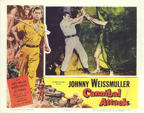 Pop Culture Graphics Cannibal Attack Poster Movie C 11 x 14 In - 28cm x 36cm Johnny Weissmuller Judy Walsh David Bruce Bruce Cowling Charles Evans