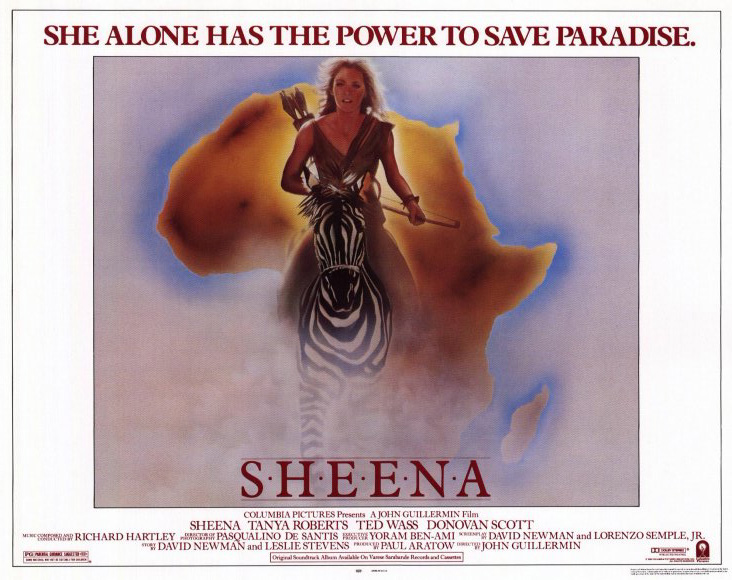 Pop Culture Graphics Sheena Poster Movie 11 x 14 In - 28cm x 36cm Tanya Roberts Ted Wass Donovan Scott Elizabeth Toro
