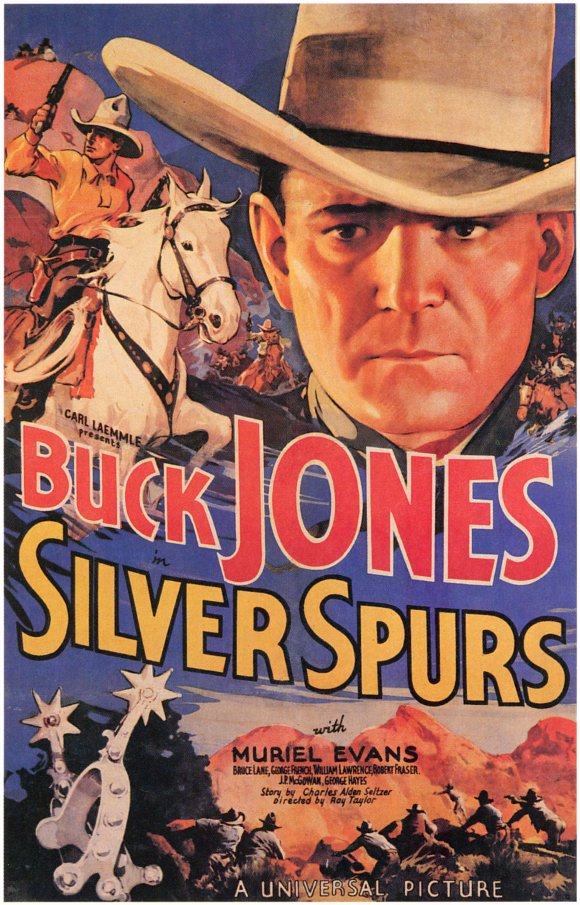 Pop Culture Graphics Silver Spurs Poster Movie 11 x 17 In - 28cm x 44cm Buck Jones Muriel Evans George 'Gabby' Hayes J.P. McGowan