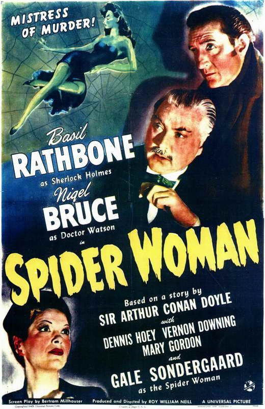 Pop Culture Graphics Spider Woman Poster Movie 11 x 17 In - 28cm x 44cm Basil Rathbone Nigel Bruce Gale Sondergaard Dennis Hoey