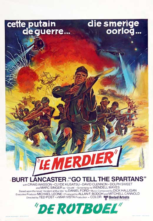 Pop Culture Graphics Go Tell the Spartans Poster Movie Belgian Style A 27 x 40 Inches - 69cm x 102cm Burt Lancaster Craig Wasson David Clennon
