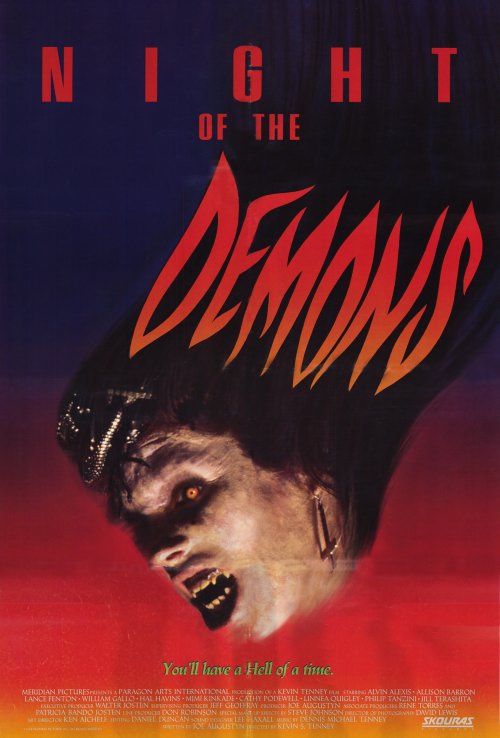Pop Culture Graphics Night of the Demons Poster Movie B 11 x 17 Inches - 28cm x 44cm Linnea Quigley Cathy Podewell Alvin Alexis William Gallo