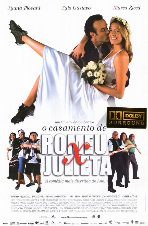 Pop Culture Graphics Casamento de Romeu e Julieta, O Poster Movie Brazilian 11 x 17 Inches - 28cm x 44cm Luana Piovani Luiz Gustavo Marco Ricca