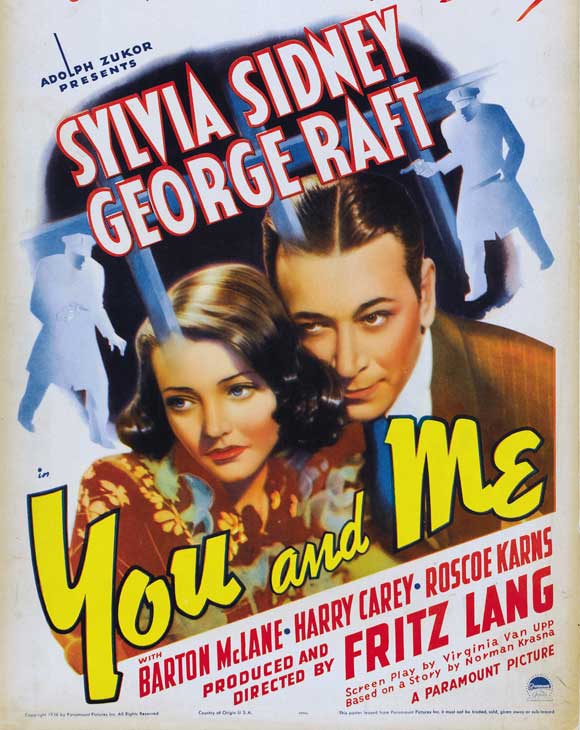 Pop Culture Graphics You and Me Poster Movie 11 x 17 Inches - 28cm x 44cm Sylvia Sidney George Raft Robert Cummings Barton MacLane