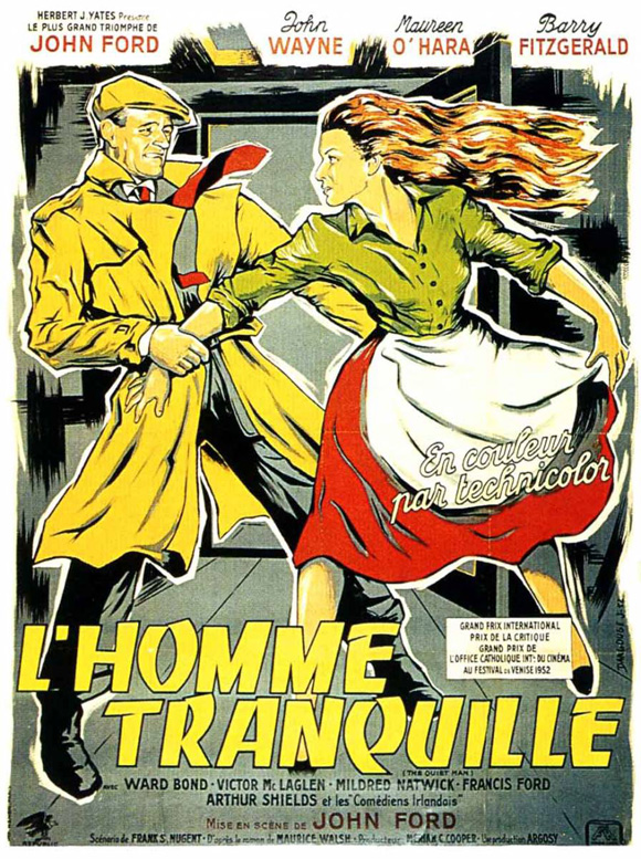 Pop Culture Graphics The Quiet Man Poster Movie French B 11 x 17 Inches - 28cm x 44cm John Wayne Maureen O'Hara Barry Fitzgerald Victor McLaglen