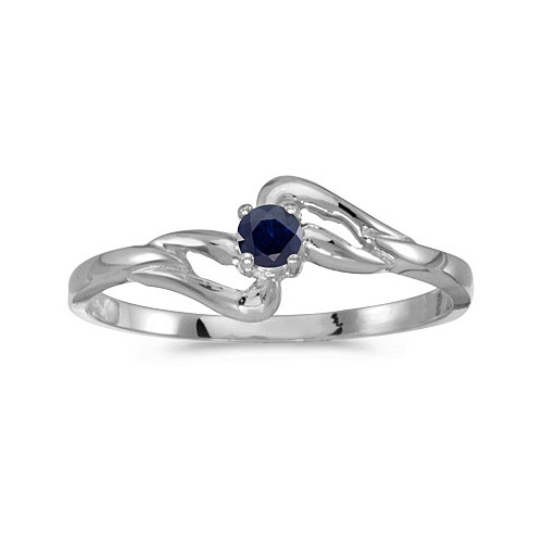 Direct-Jewelry 14k White Gold Round Sapphire Ring
