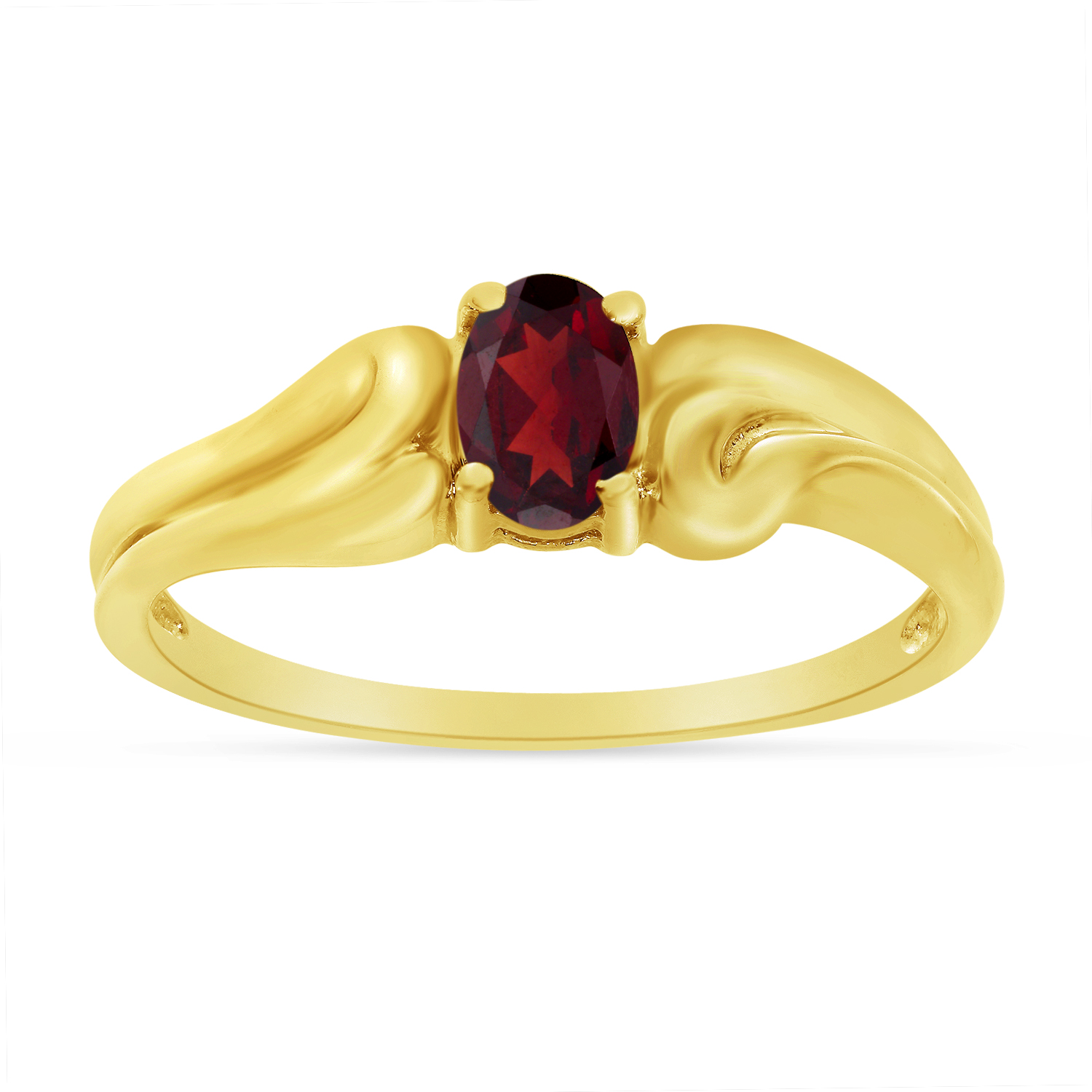 Direct-Jewelry 14k Yellow Gold Oval Garnet Ring