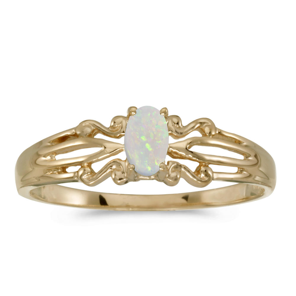 Direct-Jewelry 14k Yellow Gold Oval Opal Ring