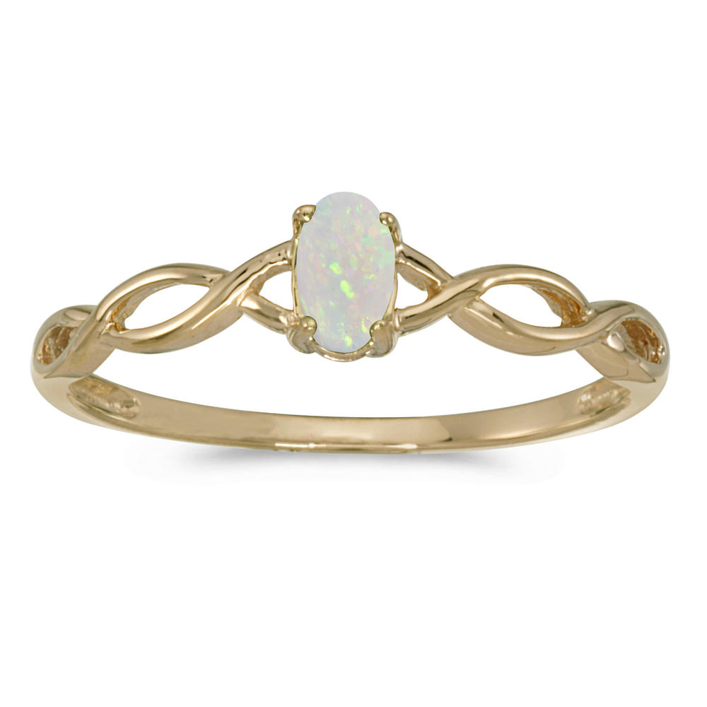 Direct-Jewelry 10k Yellow Gold Oval Opal Ring