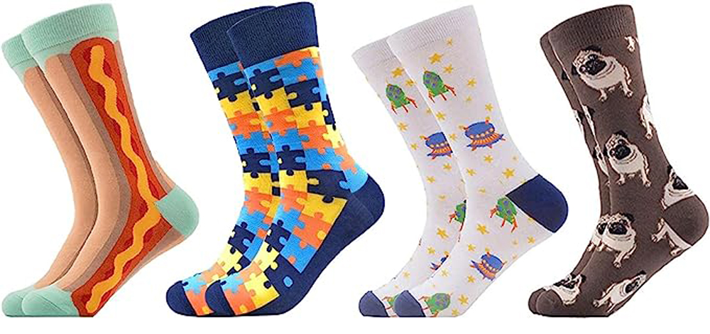 BPC 4 Pairs of Premium Crew Socks for Men Size 7 to 11