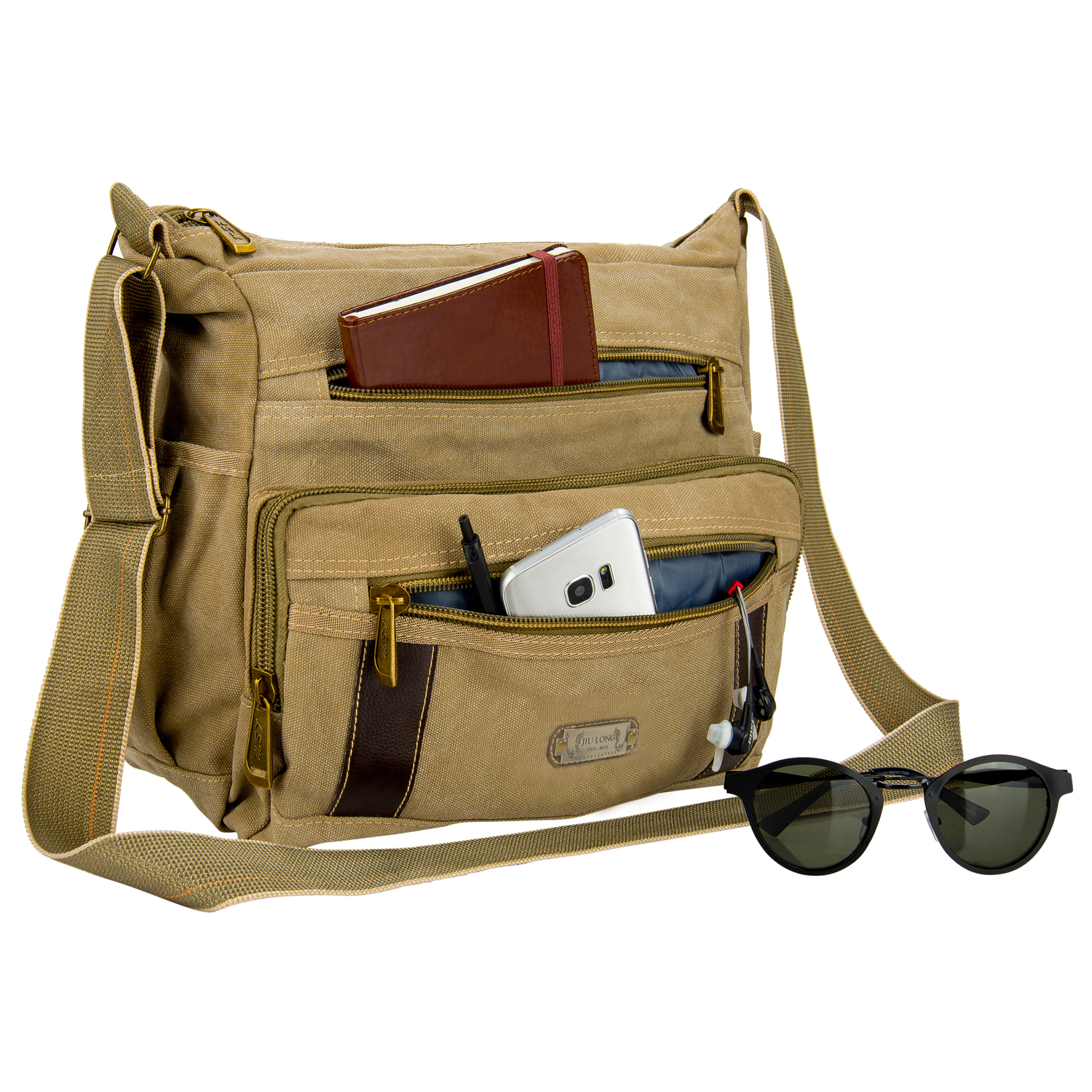 VANGODDY Boneno Principe Canvas Travel Messenger Bag fits Acer Chromebook 13 Laptops (Unisex Design)