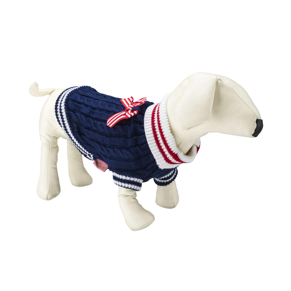 Cue Cue Pet Blue Navy Themed Dog Sweater (Large)