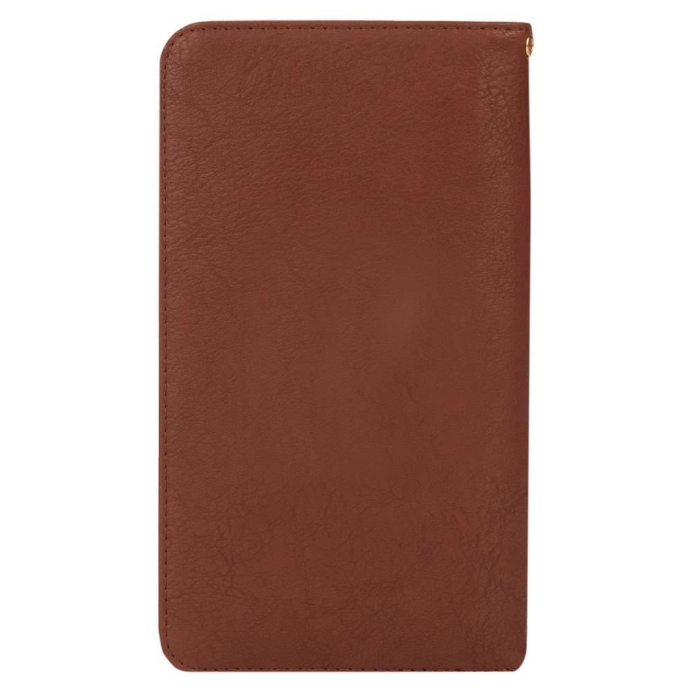 sumaclife Brown Executive Premium Leatherette Wallet Pouch fits HTC one M8 / M9