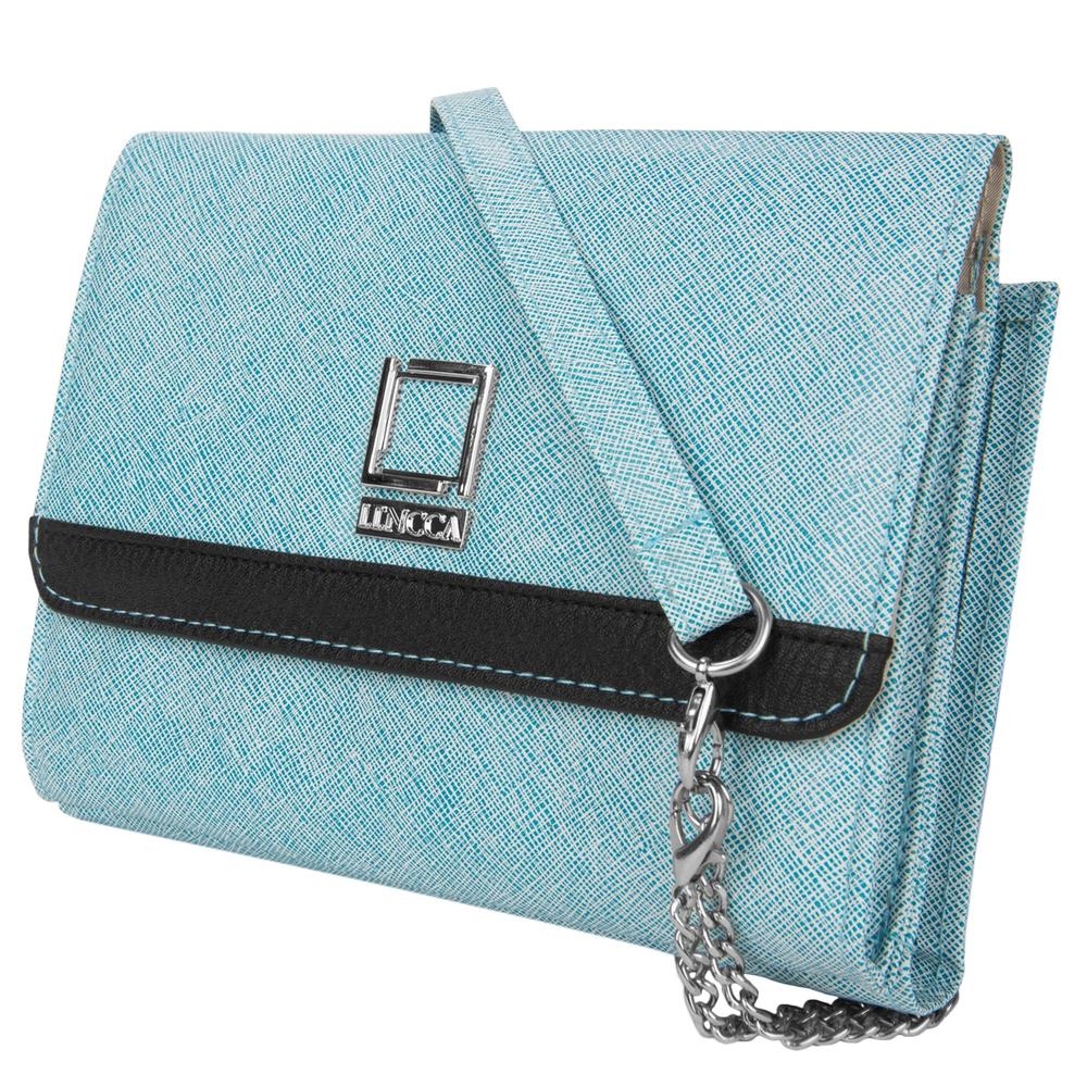 Lencca Nikina Woman’s Clutch Crossbody Fashion Handbag w/ Shoulder Strap fits Archos Tablets up to 7.9in x 5.25in