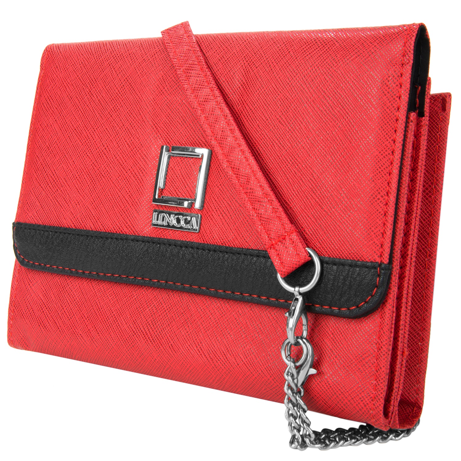 Lencca Nikina Woman’s Clutch Crossbody Fashion Handbag w/ Shoulder Strap fits Kocaso Tablets up to 7.9in x 5.25in