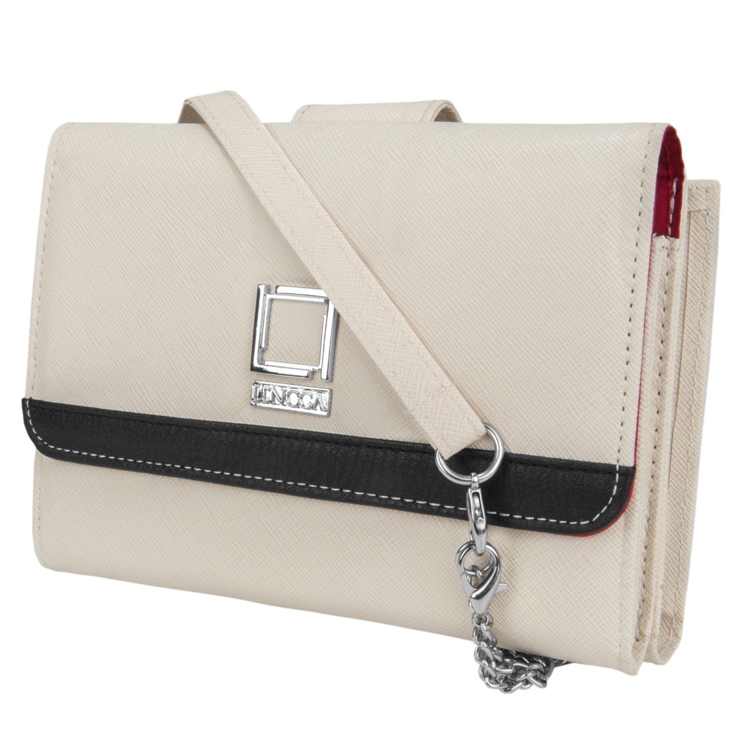 Lencca Nikina Woman’s Clutch Crossbody Fashion Handbag w/ Shoulder Strap fits Samsung Phones up to 6.1in x 3in
