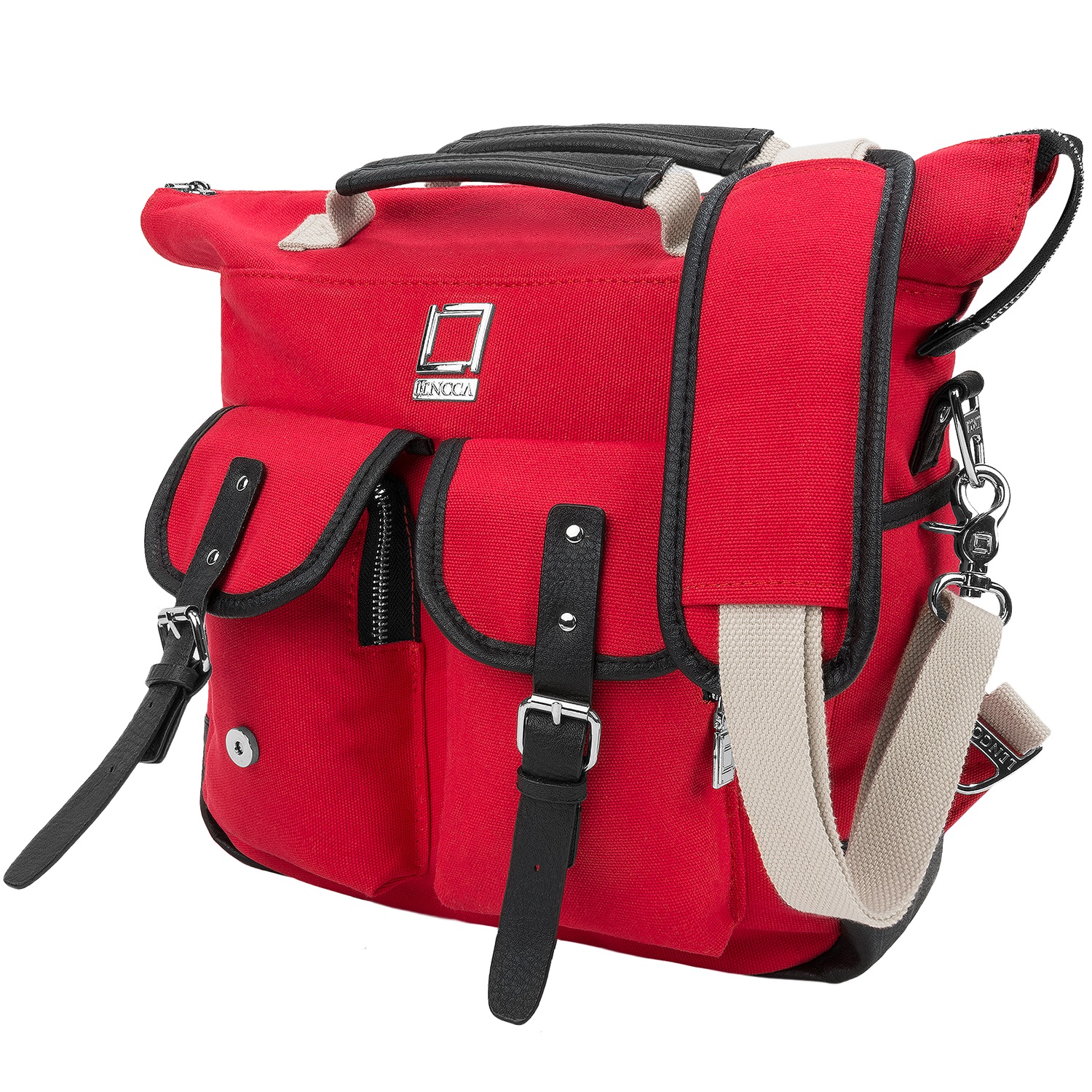 Lencca Mini Phlox Unisex Messenger / Backpack Carrying Bag fits 10, 10.1, 11, 11.6, 12 inch Tablets / eReaders / Netbooks (Red)