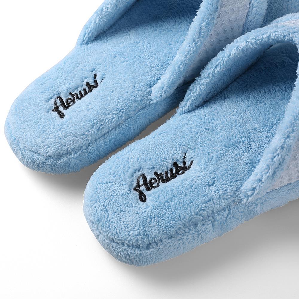Aerusi  Women's Relax Spa Indoors Home / Bedroom Slippers (Cool Ice Blue) [Single Pair]