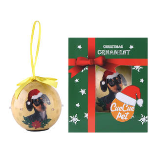 Cuecuepet Twinkling Lights Christmas Ornaments Ball Hanging Tree Decorations Shatterproof Puppy Dachshund