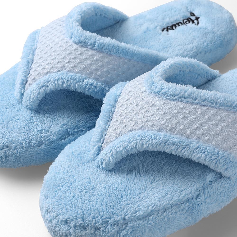 Aerusi  Women's Relax Spa Indoors Home / Bedroom Slippers (Cool Ice Blue) [Single Pair]
