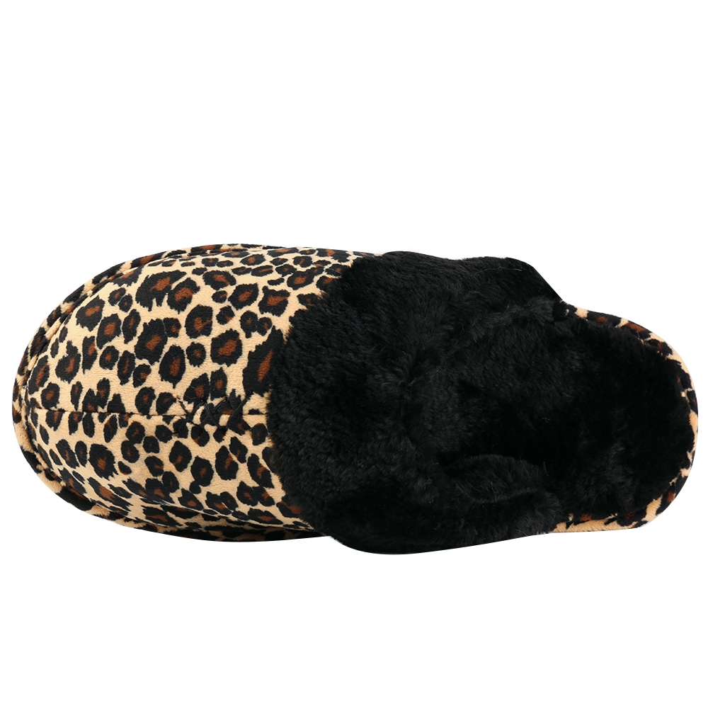 Aerusi  Women Leopard Tartan Closed Toe Slipper