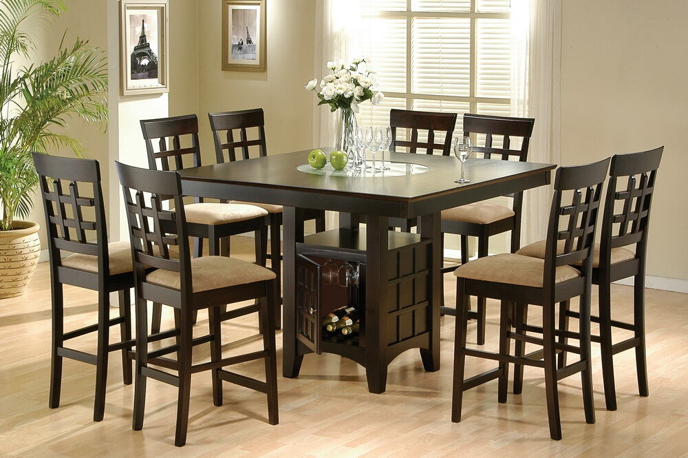 Ashley Furniture Tucker Counter Height Dining Set In Coaster 100438 209 7 Pc Cleveland Espresso Finish Wood Counter Height Dining Table Set Lazy