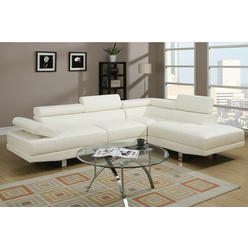 Tosh Furniture Modern White Leather Sectional Sofa Tosh Furniture Modern White Leather Sectional Sofa