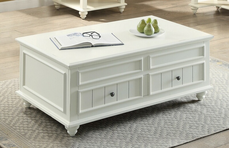 Acme United 83325 Natesa White Washed Finish Wood Lift Top Coffee Table With Storage Acme United 83325 Natesa White, White Treasure Chest Coffee Table