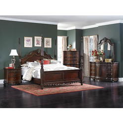 Cherry Wood 4 Poster Bedroom Set