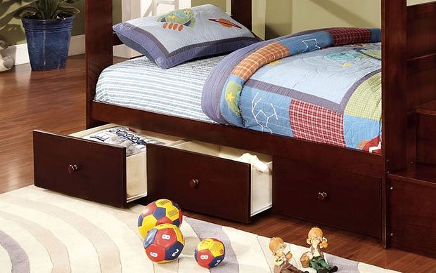 Furniture of America CM-DR452-EXP Set of 3 primo slide under bed trundle drawers 